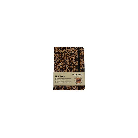 Taccuino con copertina in tessuto riciclata dai chicchi di caffè Donau - 96 ff ricilati da 80 g/m² - conf. 3 pz -